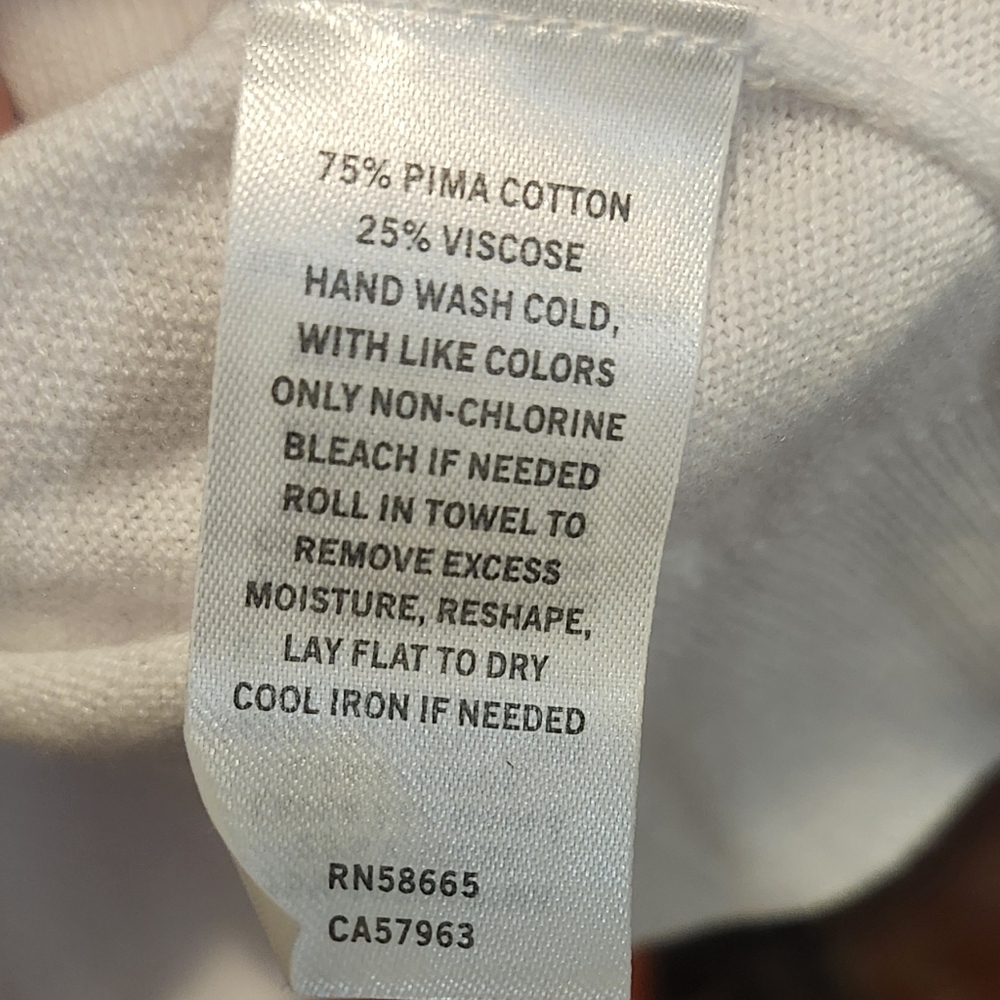 Nordstrom White Button Down Classic Cardigan Size Small Cotton Viscose Brand New - Picture 7 of 7